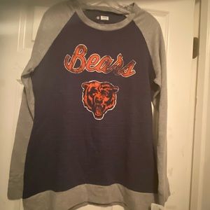Women’s NFL Chicago Bears Long Sleeve Top Size Large NWT Navy Gray